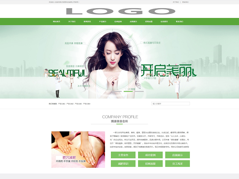 A0084-美容塑体行业网站